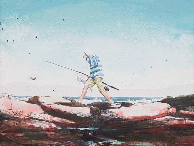 Audrey Anderson - schilderij Walking a line